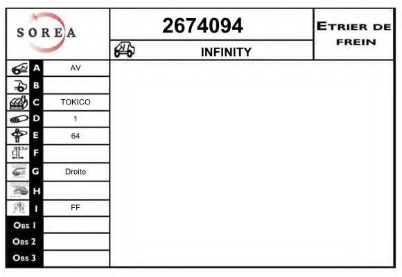 EAI 2674094 Brake Caliper
